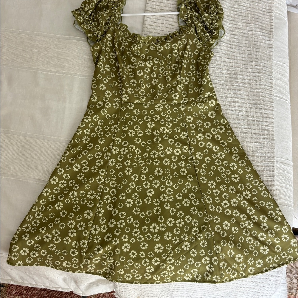 Floral Green Dress